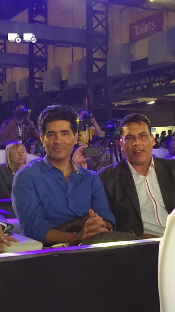 Manish malhotra the famous designer during the world championship Mumbai December 2014